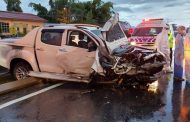 Dirempuh kenderaan hilang kawalan di Penampang; seorang maut, tiga cedera