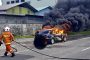 Mercedes-Benz terbakar di Sandakan 