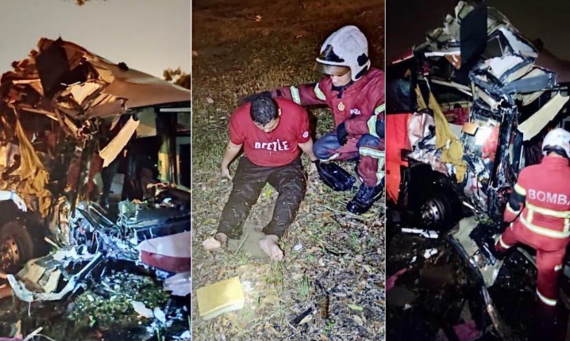 Bas terbabas, pemandu maut tercampak