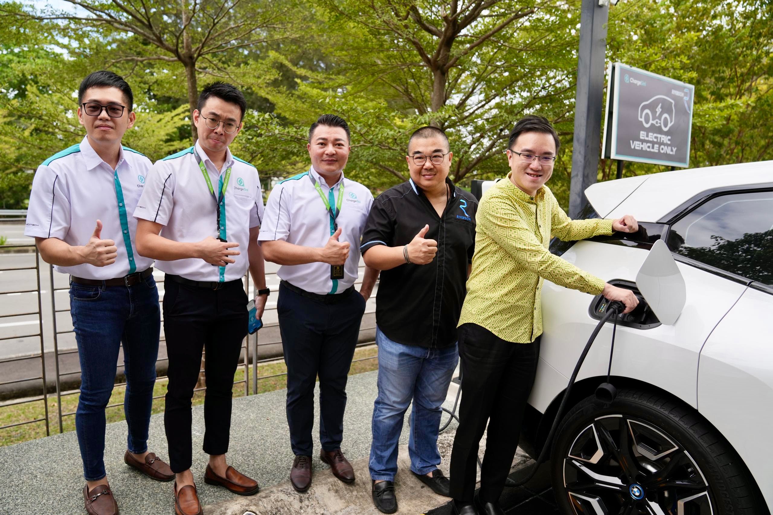 EV charging station at The Walk@Riverson Mall, KK