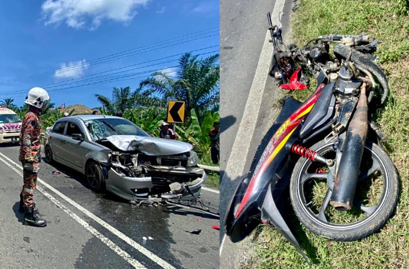 Lelaki maut motosikal dan kereta bertembung di Semporna
