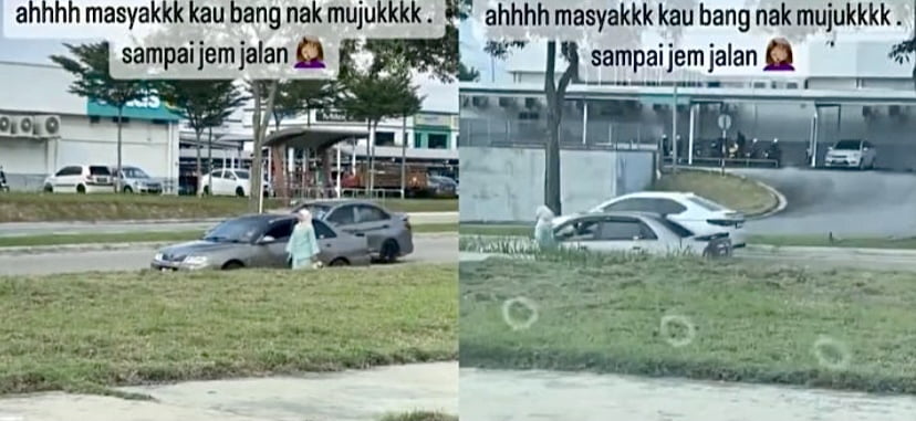 Suami pujuk isteri sampai jalan sesak
