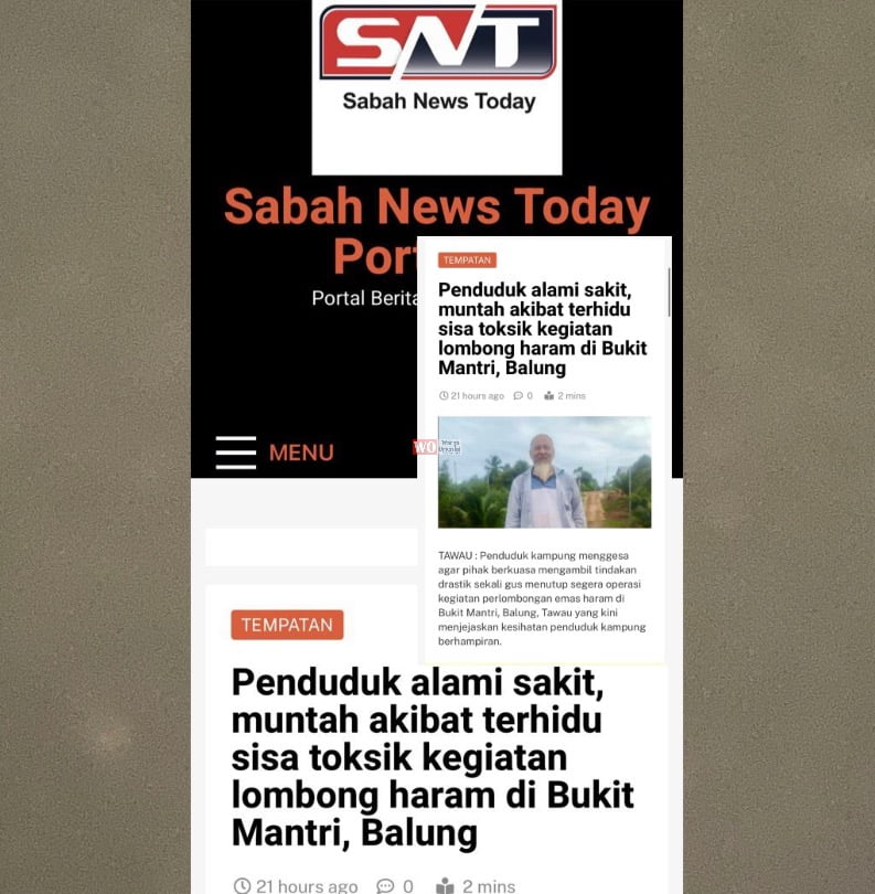 Tiada kes penduduk sakit, muntah akibat terhidu sisa toksik lombong Bukit Mantri seperti didakwa - PKK Tawau