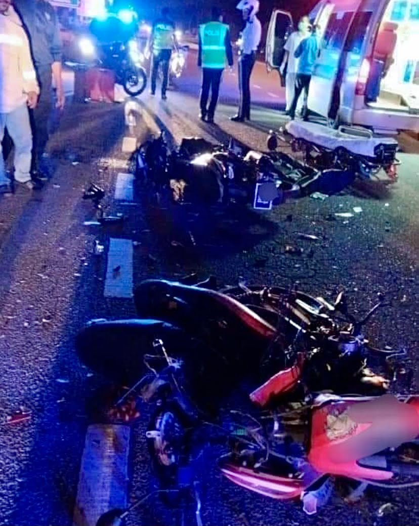 Dua maut motosikal bertembung akibat lawan arus