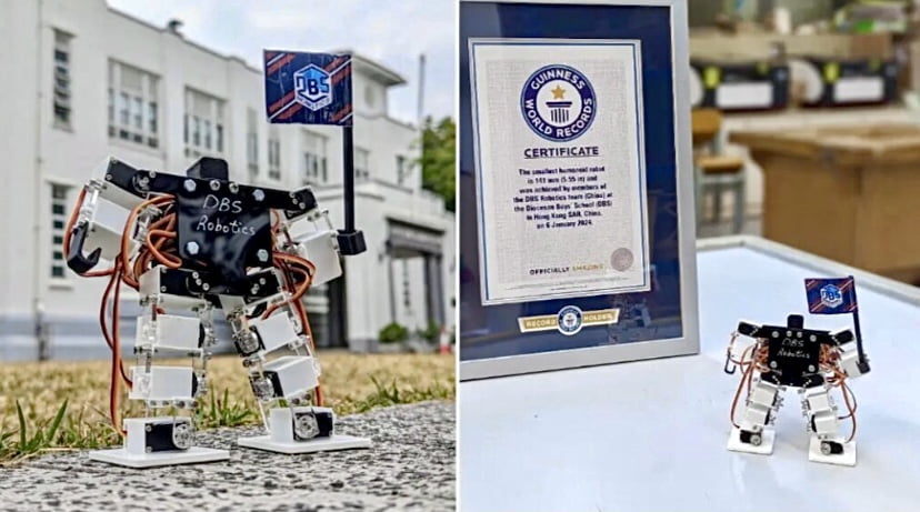 Pelajar Hong Kong bina robot humanoid terkecil dunia