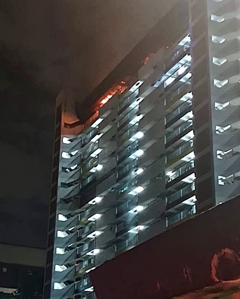 Wanita warga emas sesak nafas dalam kebakaran Flat Sri Sabah