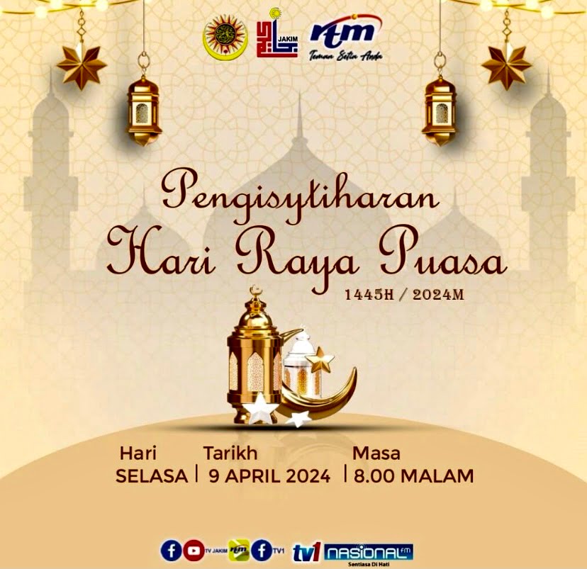 Raya esok atau lusa diketahui 8 malam ini