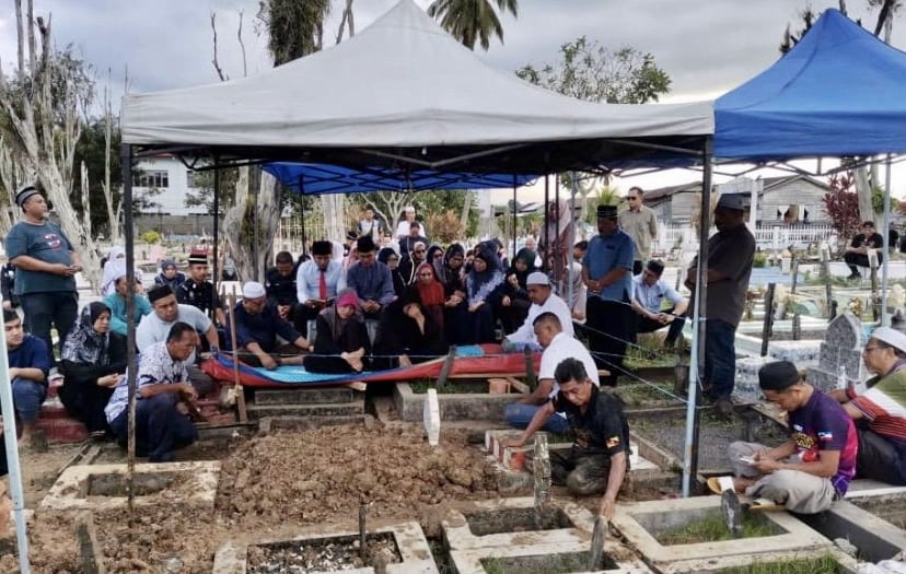 Jenazah anak Ketua Polis Daerah Lahad Datu selamat dikebumikan