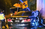Lelaki maut kereta terbabas langgar tiang konkrit jejantas di KK