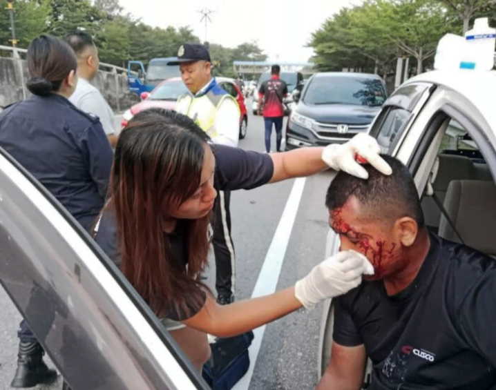 Anggota polis parah dirempuh pemandu mabuk