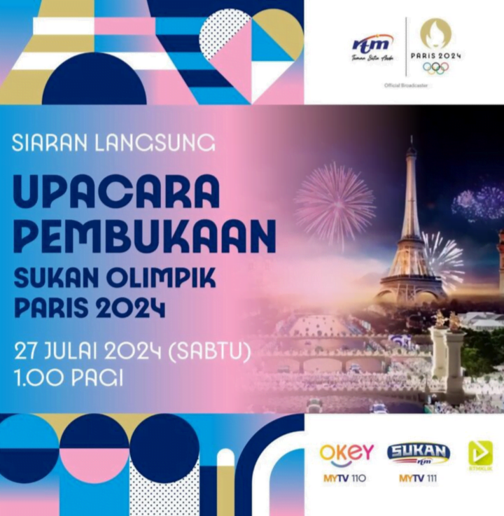 RTM tawar siaran percuma Olimpik Paris 2024