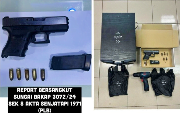 Polis tahan empat lelaki, rampas tiga pucuk pistol