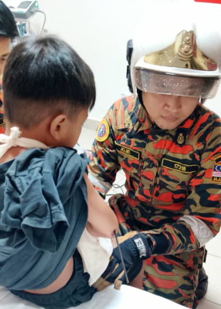 Kanak-kanak tertusuk besi di Nabawan berjaya diselamatkan