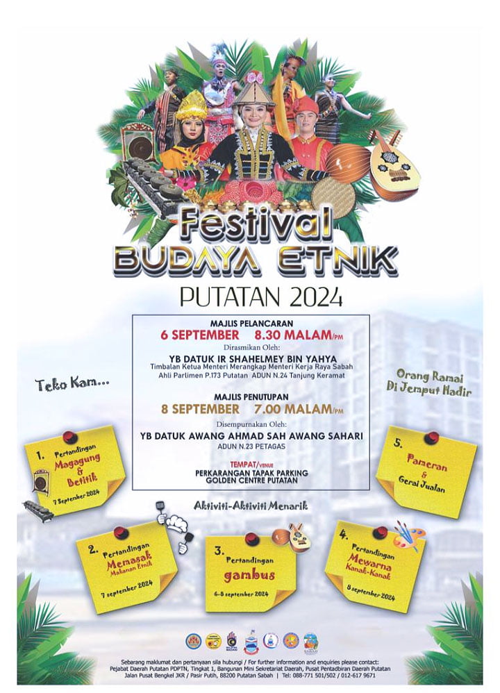 Festival Etnik Putatan 2024 tawar pelbagai acara menarik 6-8 Sept ini