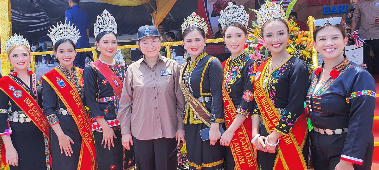 Liew with UNKs at National Day and Sabah Day 2024