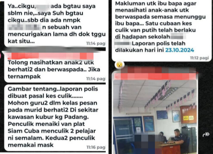 Dua remaja perempuan nyaris diculik penjenayah van plat Thailand