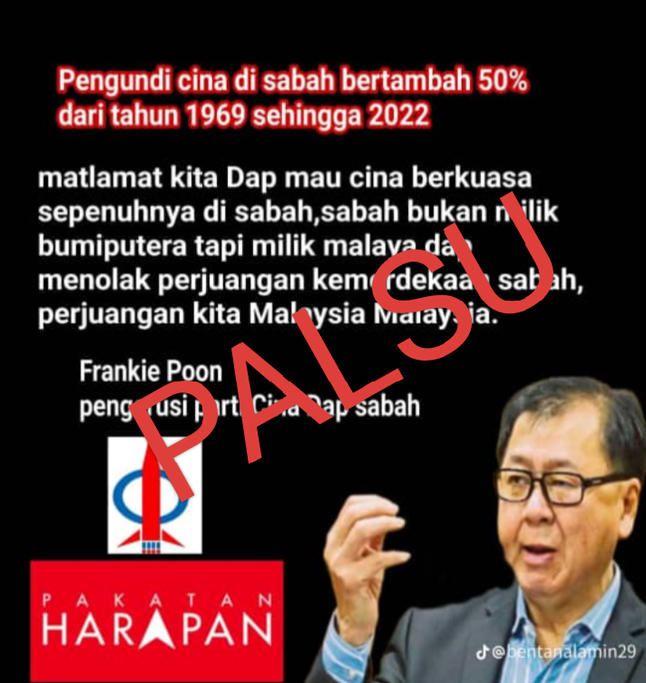 Pengerusi DAP Sabah lapor polis hantaran media sosial palsu