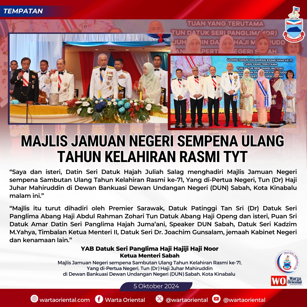 Majlis Jamuan Negeri sempena kelahiran rasmi TYT