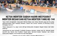 Hajiji hadiri mesyuarat Menteri Besar dan Ketua Menteri yang ke-144