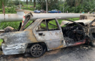 Teksi NGV terbakar, penumpang suami isteri dan pemandu rentung