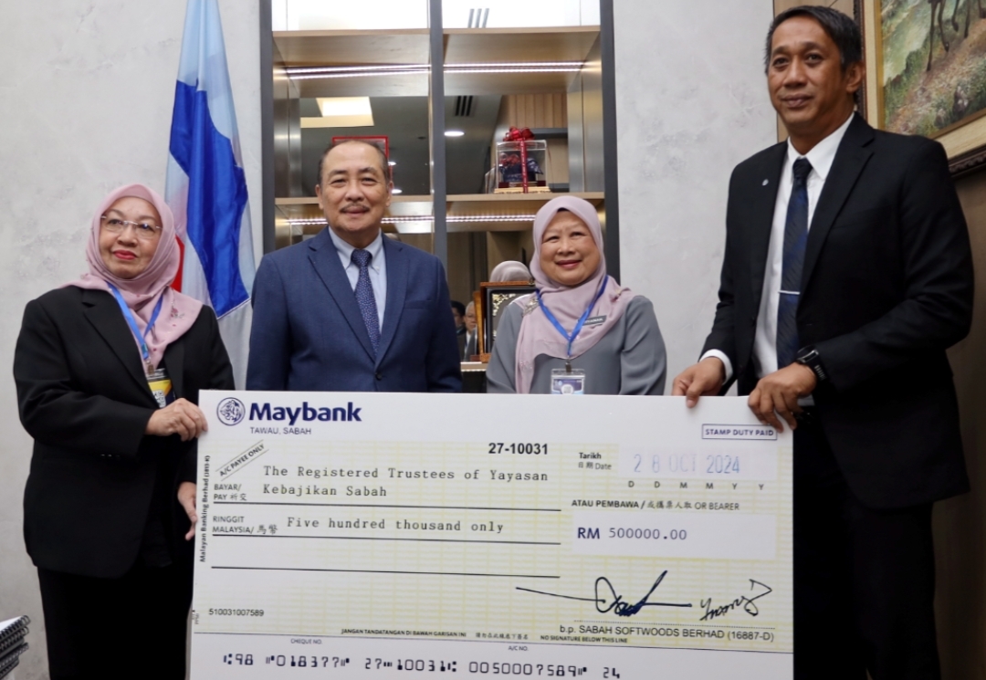 Sabah Softwoods contribute RM500,000 to Yayasan Kebajikan Sabah