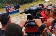 Pemuda dikhuatiri lemas, motosikal dihanyut arus deras