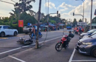 Penunggang motosikal maut leher terkena kabel komunikasi