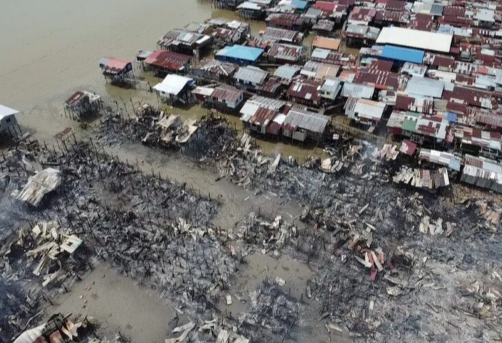 大火襲湖甘榜 60水上屋付之一炬