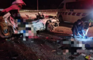 Dua maut, lima parah kereta bertembung