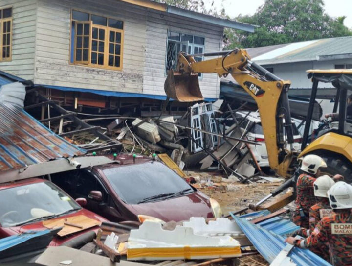 Empat maut, seorang belum ditemukan tanah runtuh di Miri