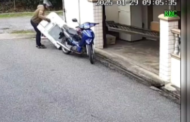 Lelaki dibelasah cuba larikan mesin basuh dengan motosikal