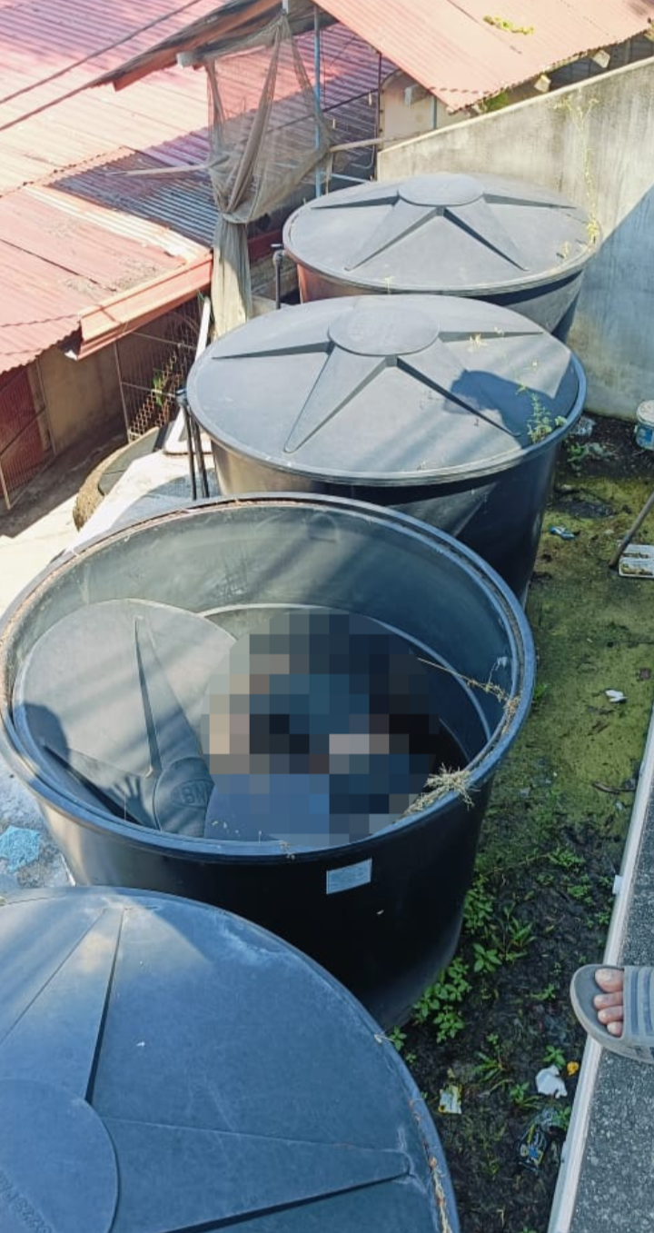 Mayat lelaki ditemukan dalam tangki air