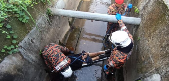 Mayat lelaki dijumpai dalam longkang