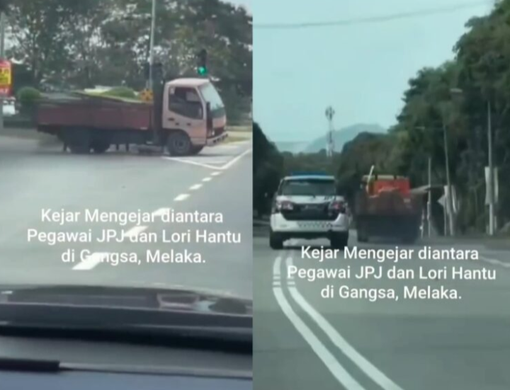Lompat keluar lori selepas sejam dikejar JPJ
