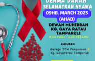 Program Derma Darah di Kg. Gayaratau, Tamparuli Ahad ini