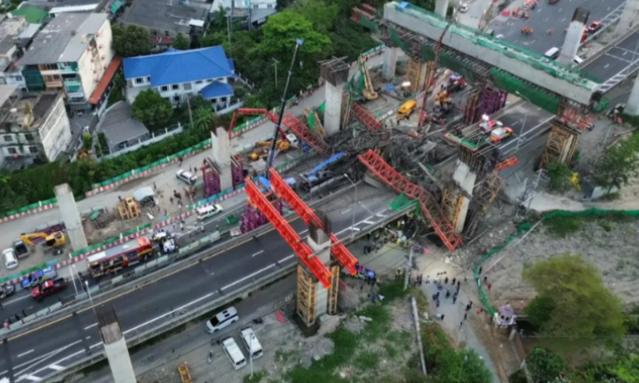 Lima maut, hampir 30 cedera dihempap kren runtuh di Bangkok