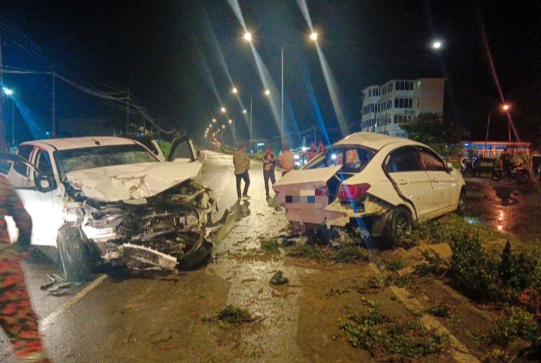 5 cedera kemalangan dua kenderaan di Sandakan
