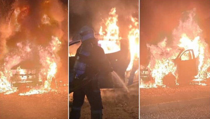 Lelaki rentung, kenderaan terbakar selepas langgar pokok