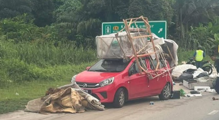 Kereta bawa muatan secara bahaya, pemandu ada masalah jiwa