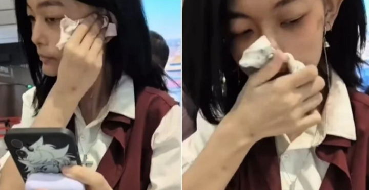 Wanita dipaksa tanggal solekan selepas identiti gagal dikenal pasti