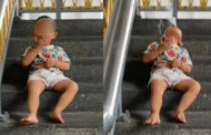 Budak lelaki empat tahun tular merokok di tempat awam