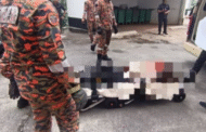 Wanita parah jatuh dari tingkat tujuh pangsapuri