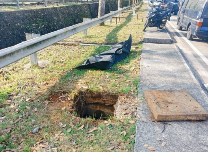 Lelaki maut jatuh lubang kumbahan selepas motosikal terbabas