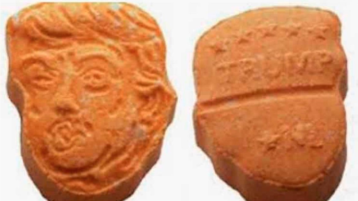 Penghantar makanan ditahan miliki pil ekstasi wajah Trump