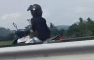 Polis kesan wanita tunggang motosikal lawan arus