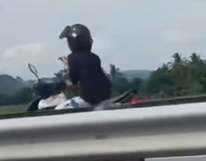 Polis kesan wanita tunggang motosikal lawan arus