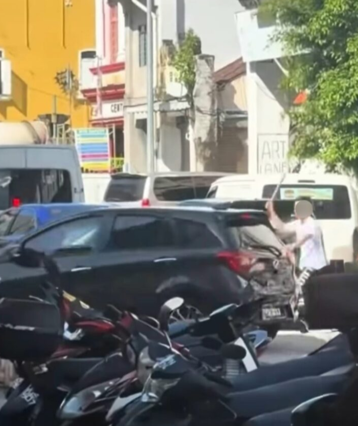 Polis buru lelaki sengaja rosakkan kereta guna besi