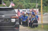 KonvoI KMJG Sabah 2025 disambut murid sekolah di Kg Paris 1