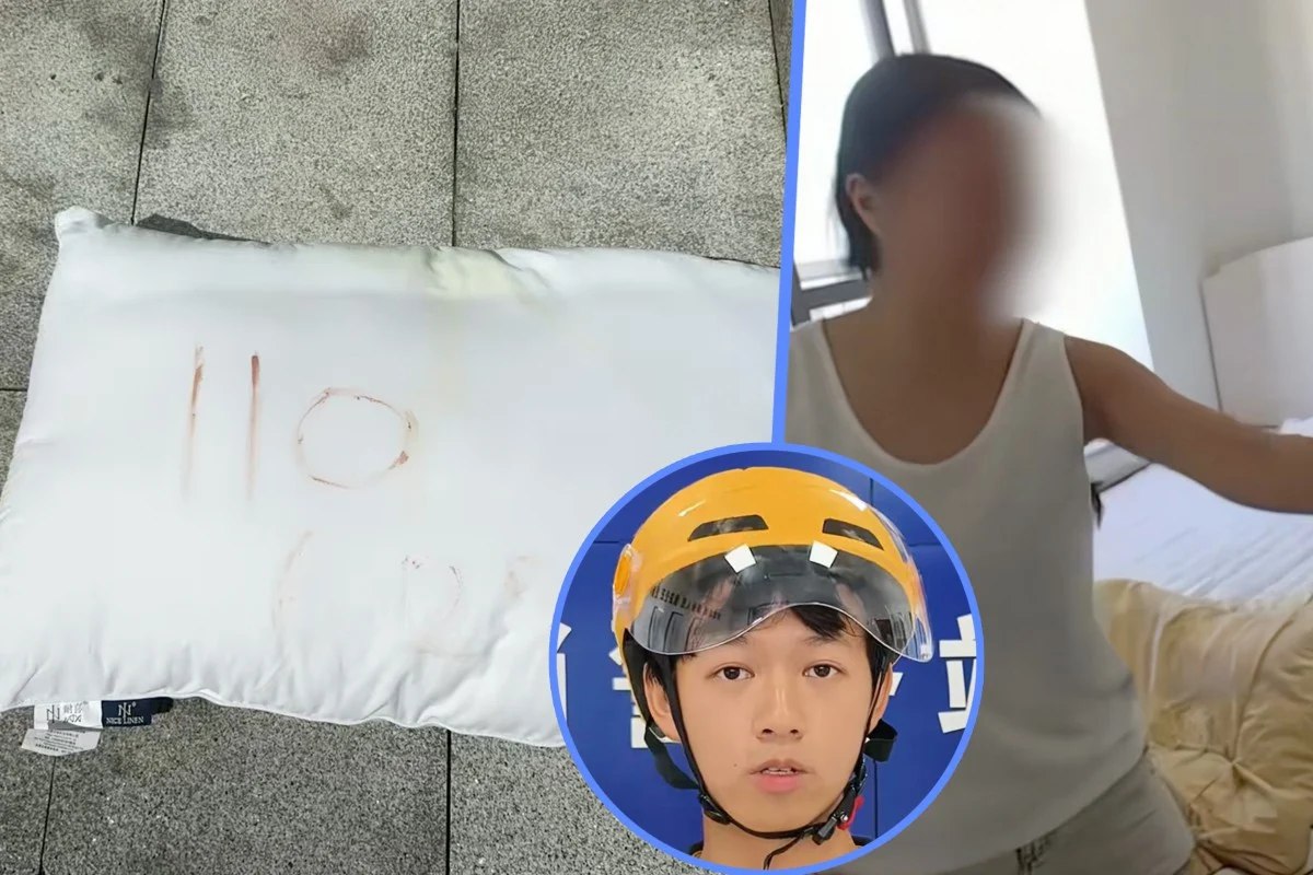 Wanita terperangkap diselamatkan selepas tulis mesej guna darah pada bantal