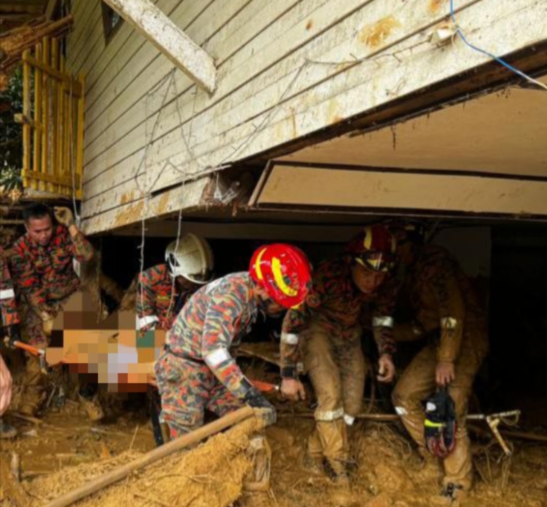 甘榜土崩淹沒房屋 97歲老翁身亡